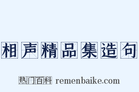 相声精品集造句是什么意思的图片